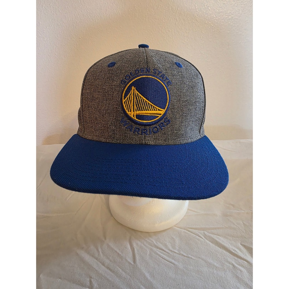 Adidas Golden State Warriors Hat Mens OSFA Gray Blue NBA Snapback Cap